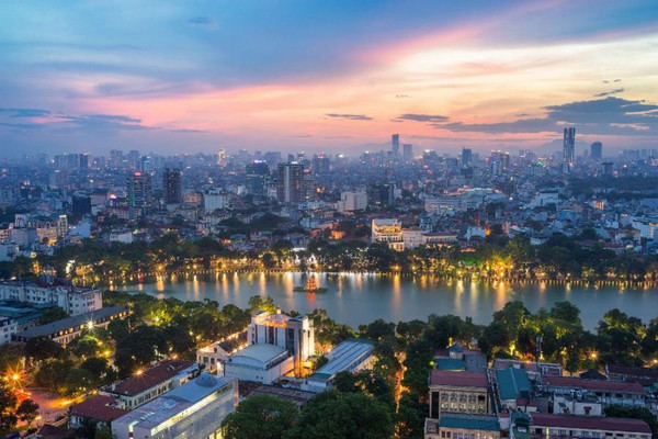 Hình ảnh thủ đô Hà Nội nhìn từ xa