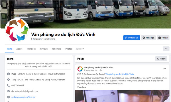 Fanpage Facebook của Đức Vinh 