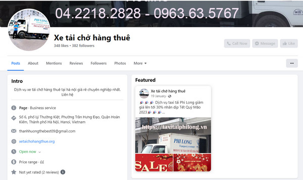Fanpage Facebook của Phi Long 