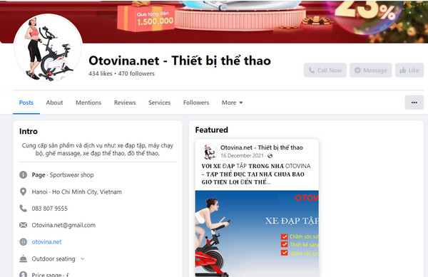 Fanpage Facebook của Otovina