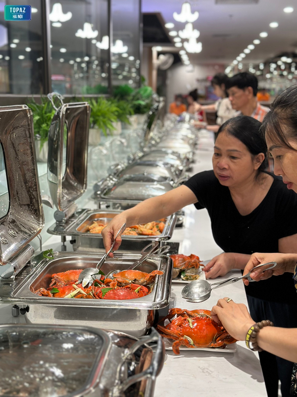 Quầy line các món hải sản tại nhà hàng chef Dzung 