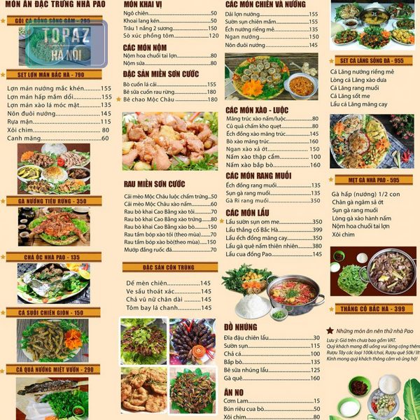 Pao Quán là địa điểm mang đến cho thực khách trải nghiệm ẩm thực đặc sắc của Tây Bắc