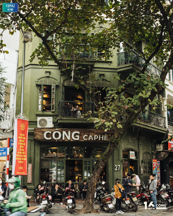 Chuỗi thương hiệu Cộng Cà Phê tọa lạc ở nhiều vị trí đắc địa tại Hà Nội 