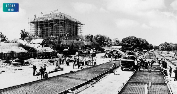 Hình ảnh quá trình xây dựng lăng Hồ Chí Minh ở Hà Nội 