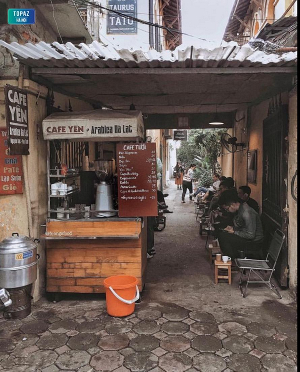 Quán Yên Cafe nép mình trong con phố nhỏ tại Hà Nội