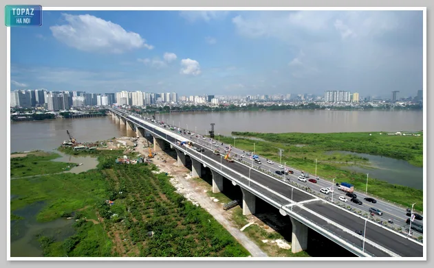 Cầu Vĩnh Tuy là một trong những cây cầu dài thứ hai tại Hà Nội 