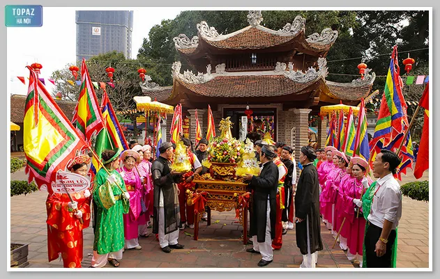 Không khí mùa lễ hội hằng năm ở chùa Láng 