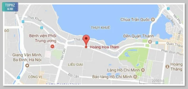 Bản đồ chi tiết đường Hoàng Hoa Thám Hà Nội 
