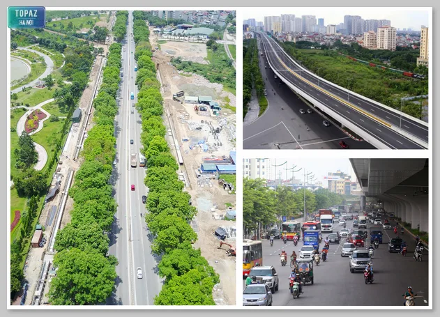 Dọc hai bên đường Phạm Văn Đồng là xanh tốt và trở thành điểm nhấn trên tuyến đường nghìn tỷ