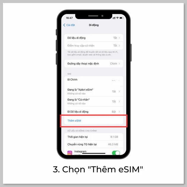 Hướng dẫn cài đặt eSIM trên thiết bị IOS