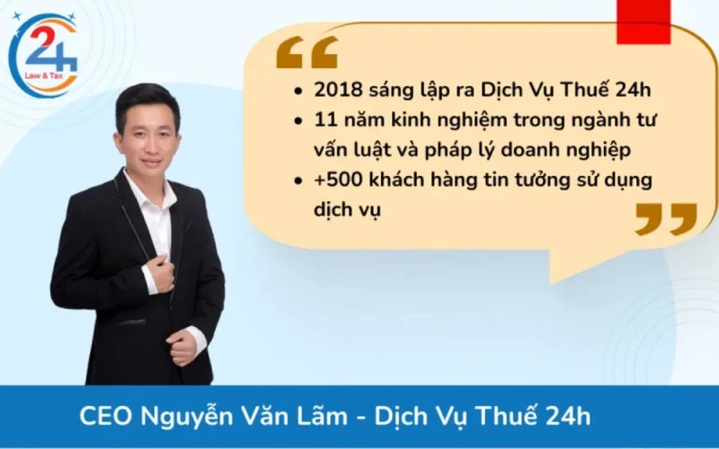 CEO Nguyễn Văn Lãm - Dịch Vụ Thuế 24h