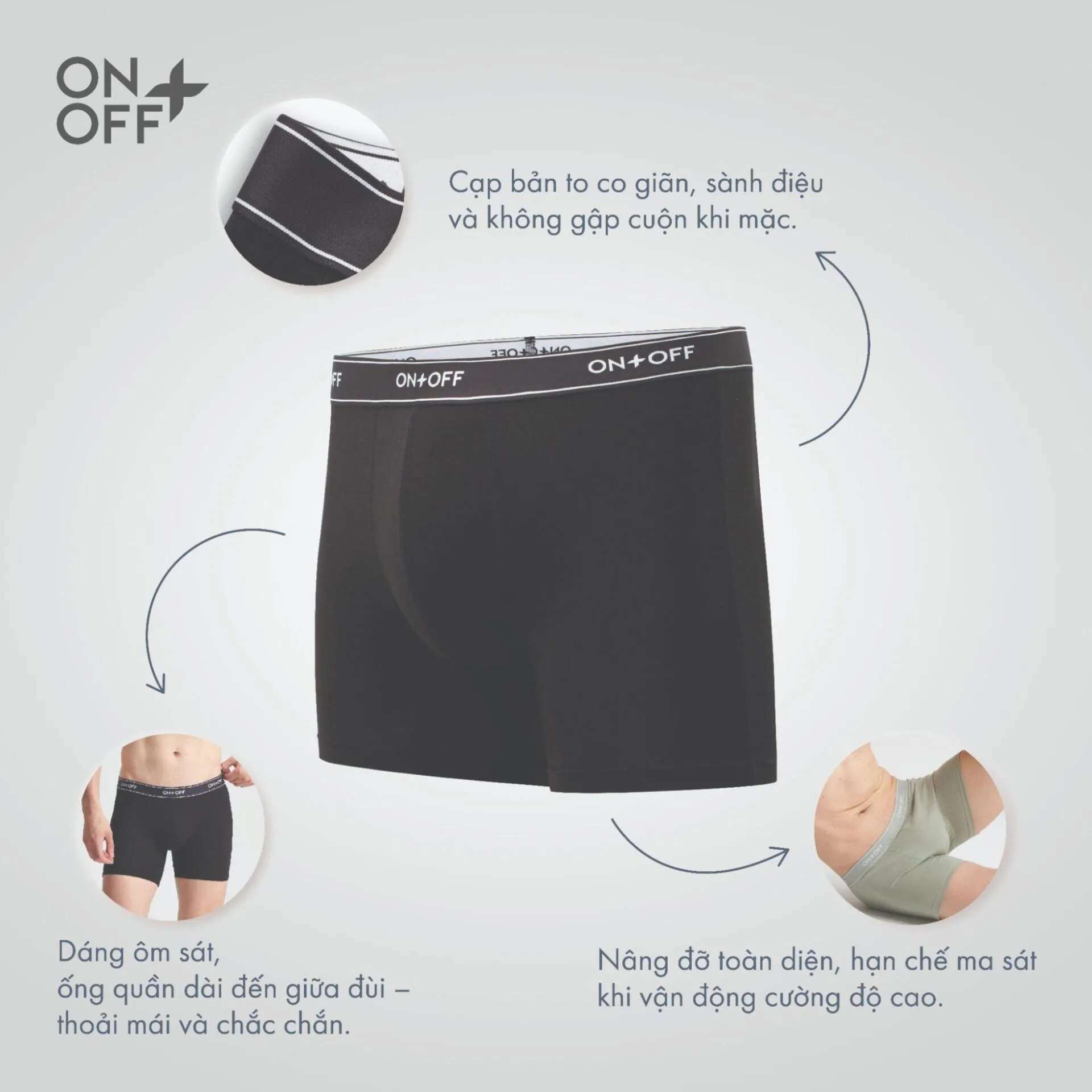Quần lót Boxer-Brief ONOFF ôm sát hoàn hảo